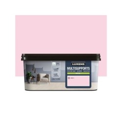 Peinture satiné mur, boiserie et radiateur, LUXENS Candy 6, rose, 2.5 litres