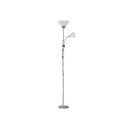 Lampadaire liseuse, E27, H.177 cm, Basic, gris