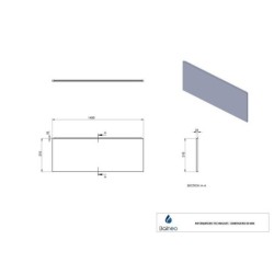 Tablier de baignoire frontal L.140 cm, BALNEO Nerea/access