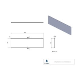 Tablier de baignoire frontal L.180 cm, BALNEO Nerea/access