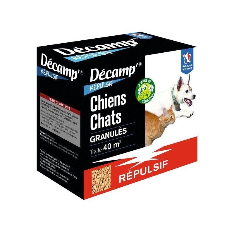 Répulsif granulés anti-chiens et chats DECAMP', 400 g