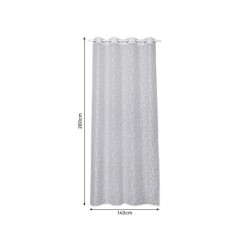 Voilage transparent en viscose, OSAKI INSPIRE, l.140 x H.280 cm, blanc