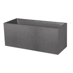 Jardinière polypropylène EDA L.99.5 x l.99.5 x H.43.5 cm anthracite 98L