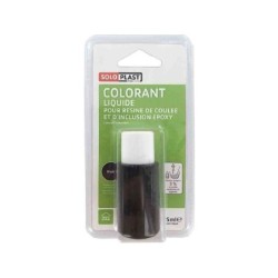 Colorant pour résine époxy en poudre Soloplast 15ml noir transparent