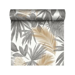 Papier peint vinyle Wild palms gris