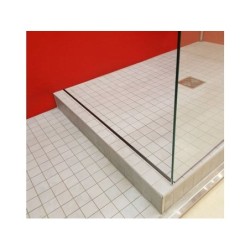 Barre de seuil pour porte de douche aluminium brillant 120 cm