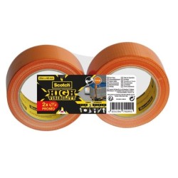 Lot de 2 adhésifs de réparation High visibility SCOTCH L.25 m x l.48 mm orange