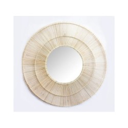 Miroir rond Borneo naturel diam.100 cm