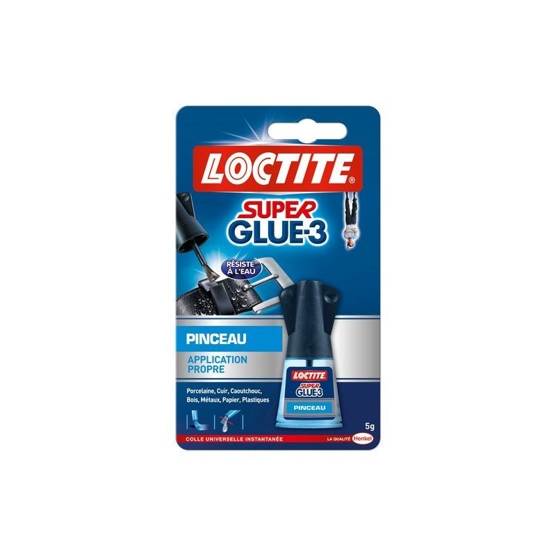 Colle de reparation loctite superglue-3 universel+ pinceau flacon 5g