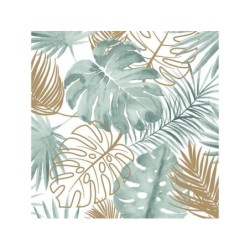 Papier peint intisse Monstera paillette vert