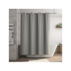 Rideau de douche en textile, Easyclip maya granit 180 x 200 cm cm