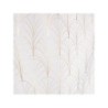 Paire de vitrages transparent Tamara blanc et dore l. 45 x H. 120 cm