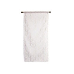 Vitrage transparent Tamara blanc et dore l. 90 x H. 210 cm