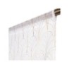 Vitrage transparent Tamara blanc et dore l. 90 x H. 210 cm