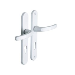 2 poignees de porte Baltic/beverly trou de cylindre ALPERTEC, aluminium entraxe 195 mm