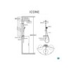 Colonne de douche thermostatique Icone, SENSEA, noir