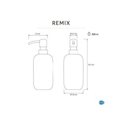 Distributeur de savon céramique Remix, orange cocktail SENSEA