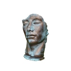 Visage homme bronze  H. 115 cm