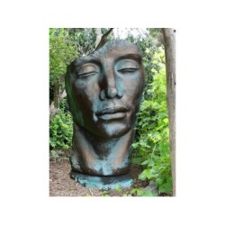 Visage homme bronze  H. 115 cm