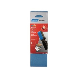 Lot de 2 bandes abrasives, NORTON, 75 x 533 mm, grains 80