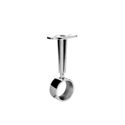 Lot de 1 support de barre de penderie D25 mm rond chrome 21.67 m