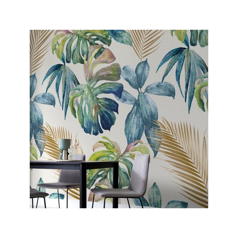  Papier peint panoramique Big wild palms multicolore, l.159 x H.280 cm 