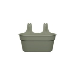 Jardinière balcon polypropylène NATERIAL L.26,6 x l.35 x H.24.8 cm vert olive