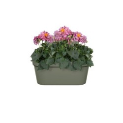 Jardinière balcon polypropylène NATERIAL L.26,6 x l.35 x H.24.8 cm vert olive