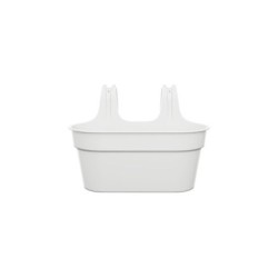 Jardinière balcon plastique NATERIAL L.35 x l.26.6 x H.24.8 cm blanc