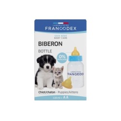 Biberon chiot et chaton + 2 tétines