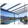 Pergola adossée DCB GARDEN Cielo-4x3-n aluminium noir, 9.36 m²