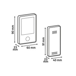 Thermomètre intérieur/extérieur avec sonde de température sans fil, EQUATION, blanc