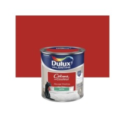 Peinture mur, boiserie crème de couleur DULUX VALENTINE rouge madras satiné 0.5L