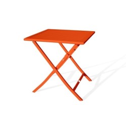 Table de jardin DCB GARDEN Marius carré orange / cuivré 2 personnes