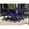 Table de jardin DCB GARDEN Marius rectangulaire bleu 4 personnes