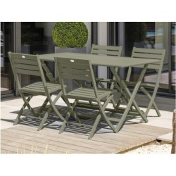 Table de jardin DCB GARDEN Marius rectangulaire vert 4 personnes