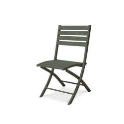 Chaise pliante de jardin en aluminium Marius vert kaki