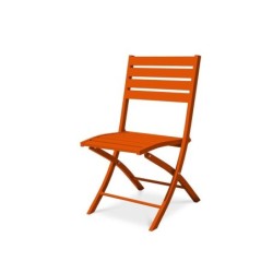 Chaise pliante de jardin en aluminium Marius orange