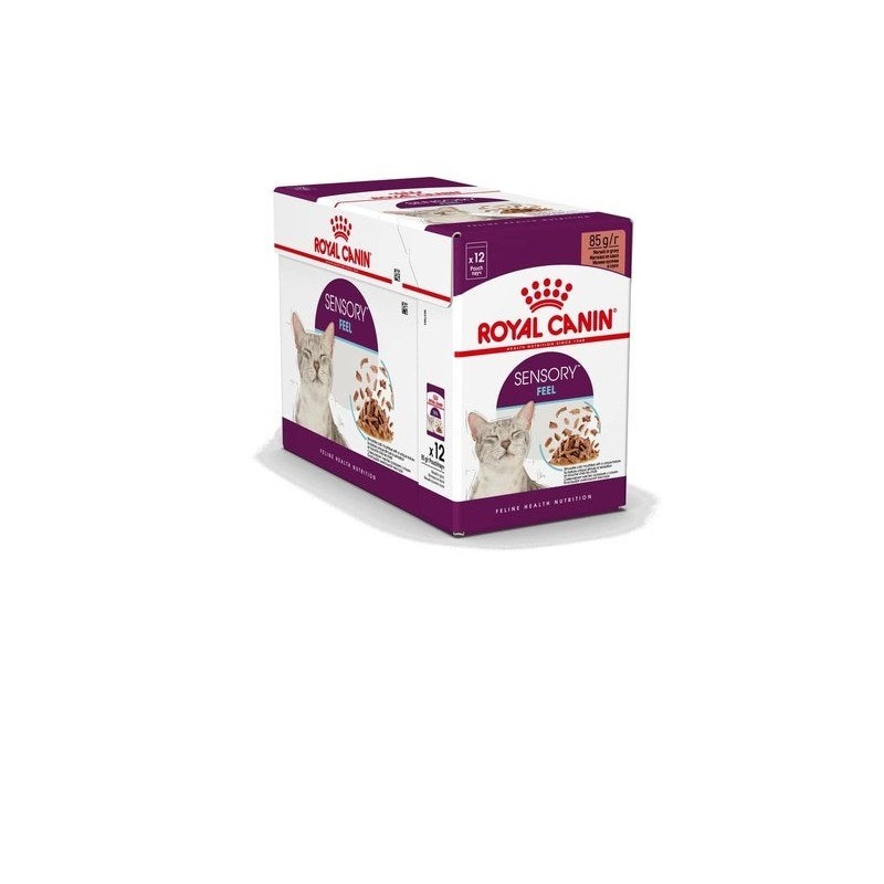 Alimentation chat ROYAL CANIN Sensory feel gravy, paquet de 12 sachets de 85G