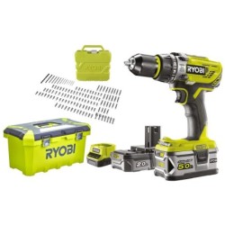 Perceuse à percussion sans fil Ryobi One+ R18PD31-252TA127 18V, 2 bat 2+5 Ah