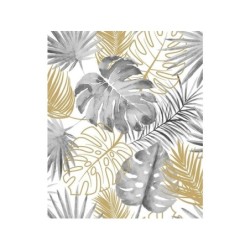 Papier peint intisse Monstera paillette gris