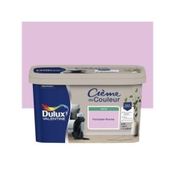 Peinture mur, Creme de couleur DULUX VALENTINE fantaisie parme satine 2.5 l