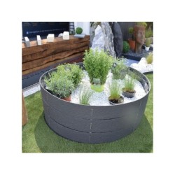 Jardinière 3 étages ECOLAT gris L.130 x l.130 x H.42 cm