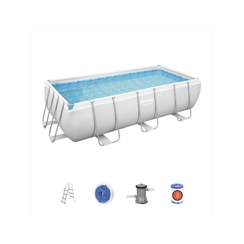 Piscine hors-sol tubulaire Power Steel BESTWAY, L.4.04 x l.2.01 x H.1 m