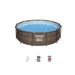 Piscine hors-sol tubulaire Steel Pro Max BESTWAY, Diam.3.66 x H.1 m