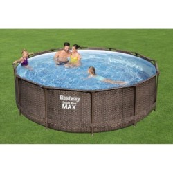 Piscine hors-sol tubulaire Steel Pro Max BESTWAY, Diam.3.66 x H.1 m