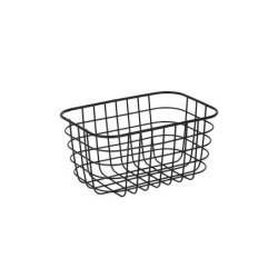 Panier de rangement en inox Metal, SENSEA, H.13 x l.25 x P.17.2 cm inox noir