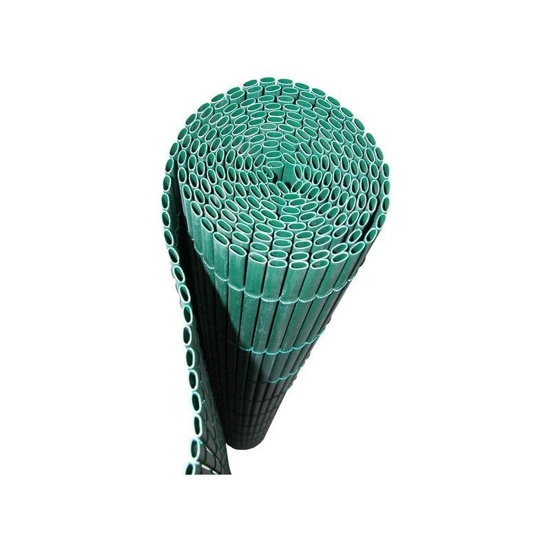 Canisse double face lame 10mm pvc vert 30% recyclé, IDEAL GARDEN, H.1,5 x L.3m