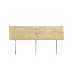 Retenue de terre à planter Nolina bois, H.60 x L.110 cm