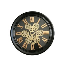 Horloge métal mécanisme noir 34 cm